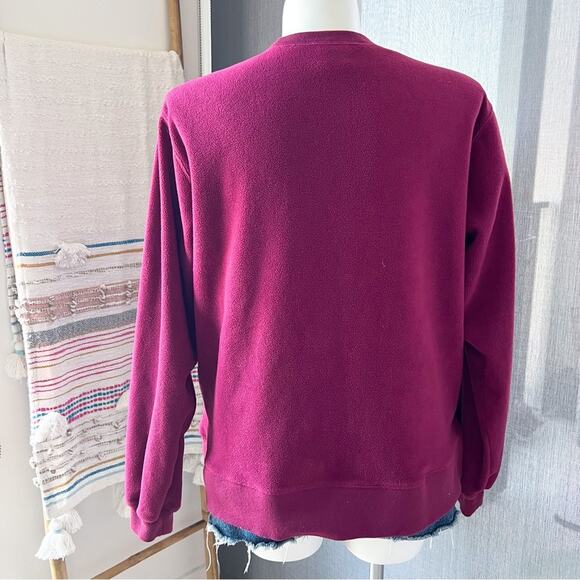 Disney Pooh Burgundy Fleece Crewneck Pullover Sweatshirt Unisex Size Medium - Picture 4 of 9